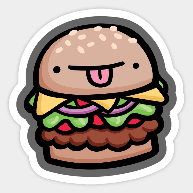 Hamburger Dude Sticker by EmcgaugheyDesigns